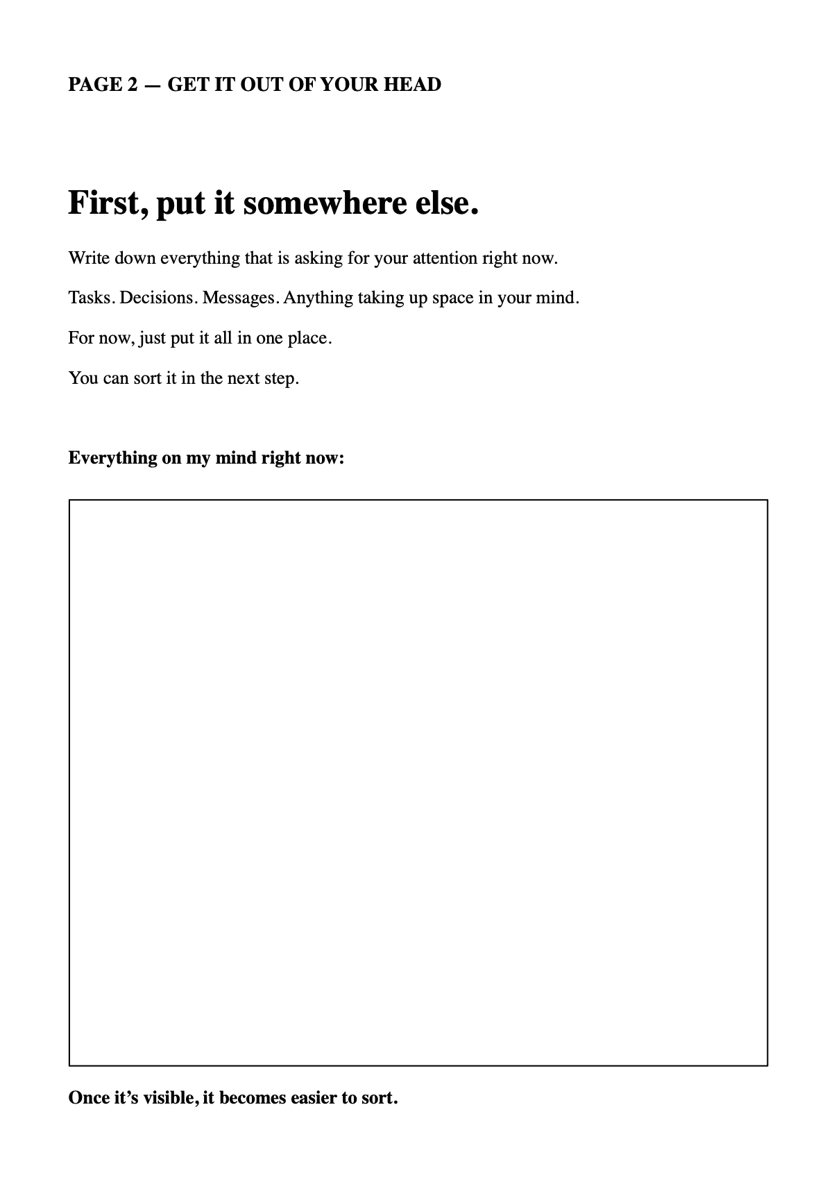 The Overwhelm Reset interior preview 1